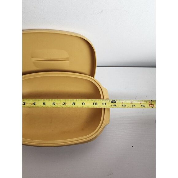 Vintage Harvest Gold Tupperware 2 Piece Steamer - Picture 7 of 9